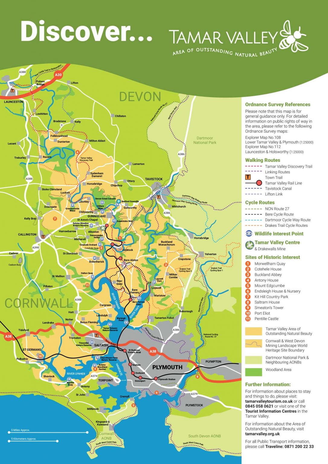 Map of the Tamar Valley - Find your way around our glorious valley