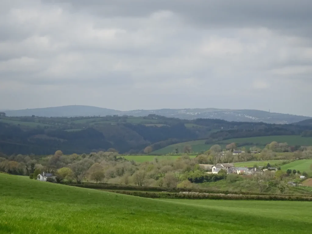 Beautiful views on Point 2: Kit Hill can be seen on the horizon